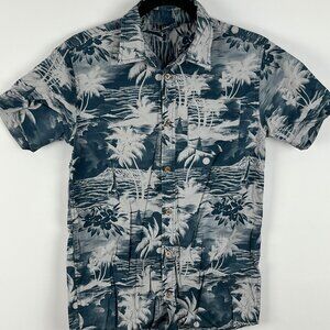 Urban Vintage Kids Casual Button Down Shirt Size XL 16 Blue Short Sleeve Pocket